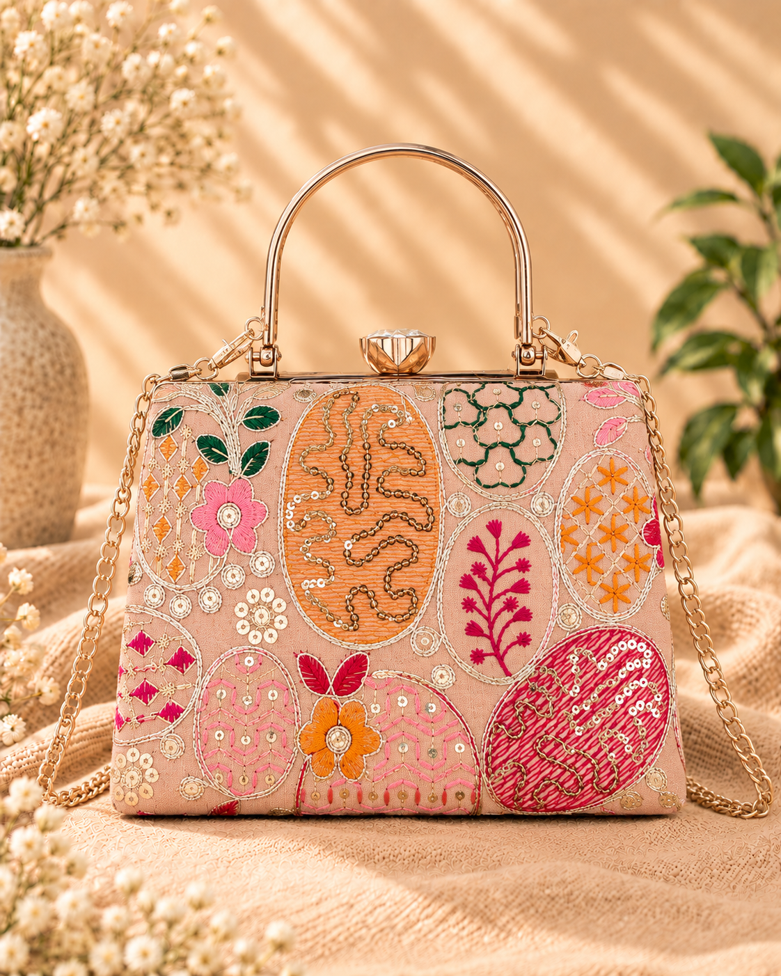 Blush Embroidered