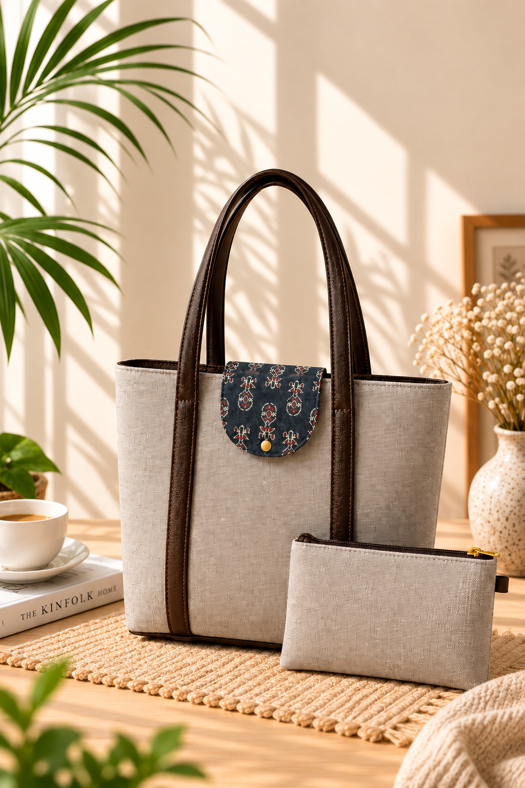 Grey Printed Jute
