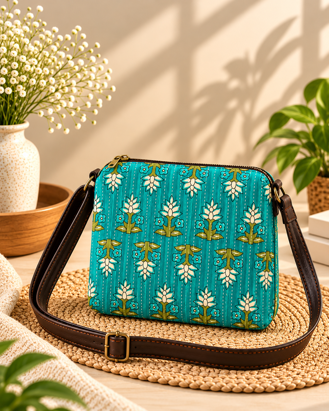 Teal Floral
