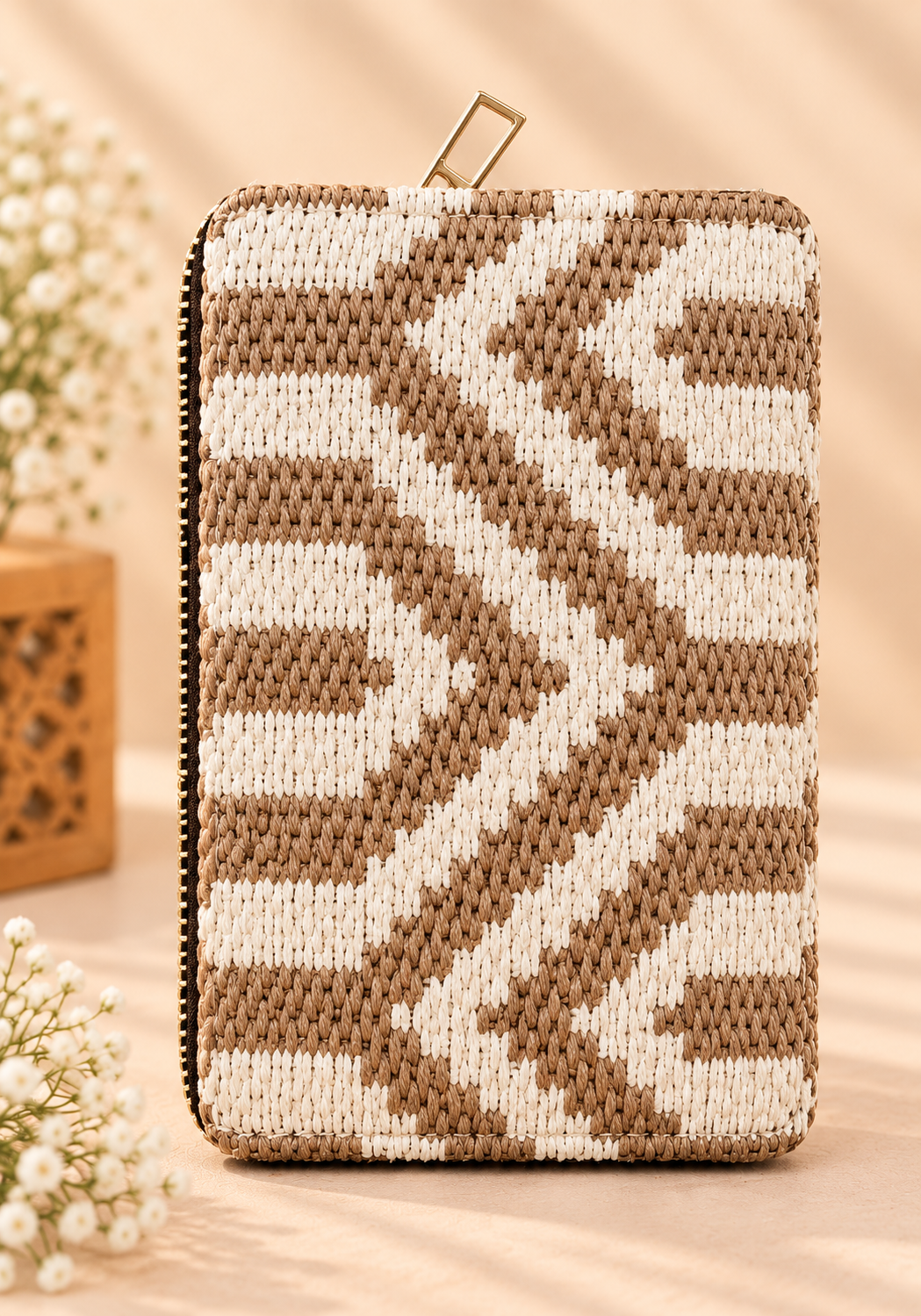 Woven Beige & Brown